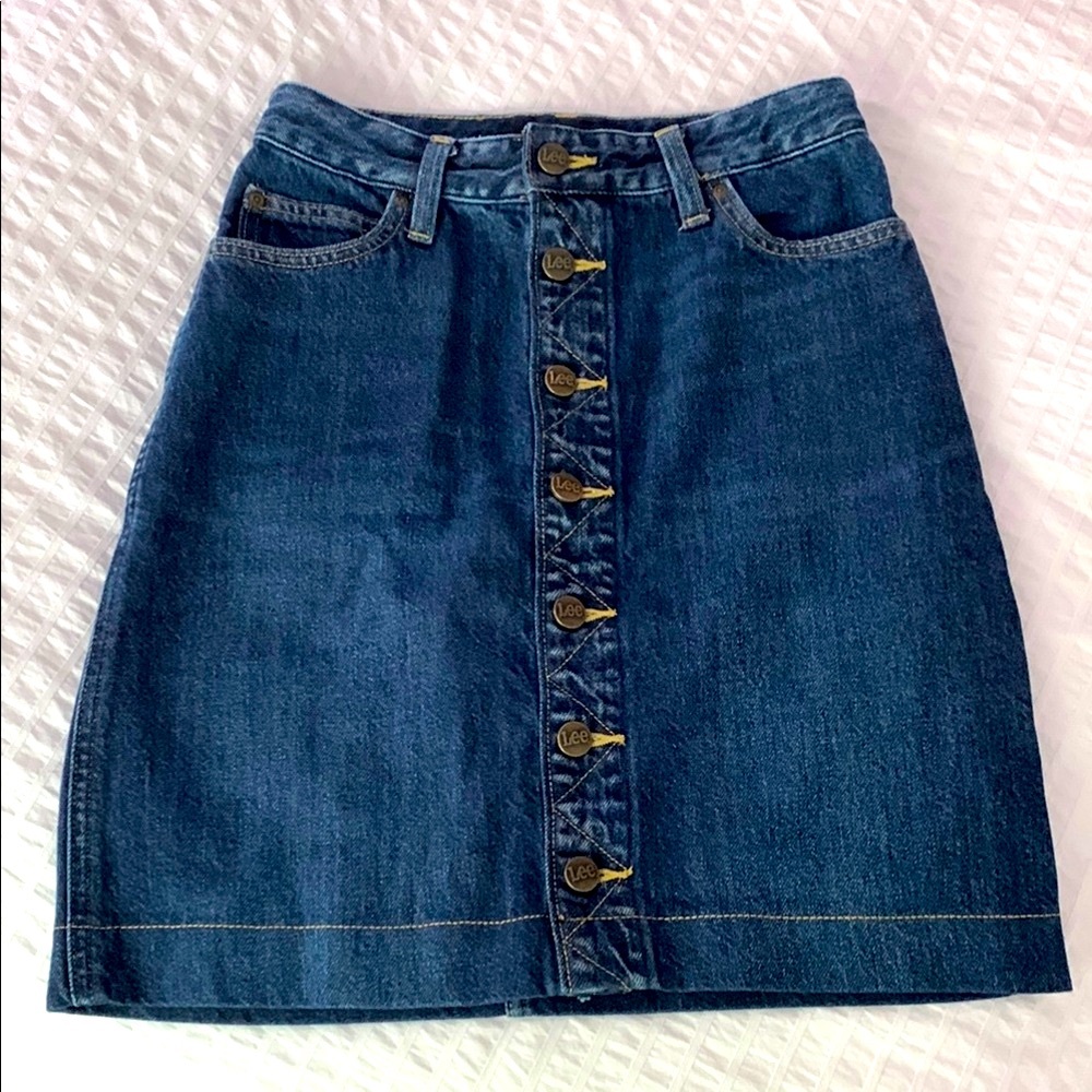 Lee Dark Blue Denim Skirt high rise